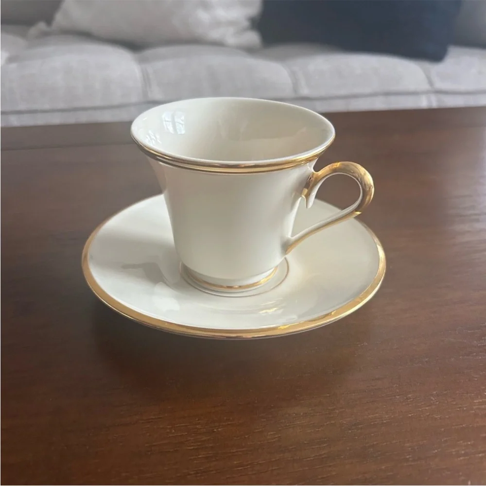 Lenox China Eternal Collection Teacup and Saucer (1 set)